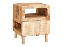 Mesas auxiliares Marrón 40 x 40 x 49 cm madera maciza de mango