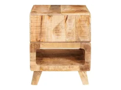 Mesas auxiliares Marrón 40 x 40 x 49 cm madera maciza de mango