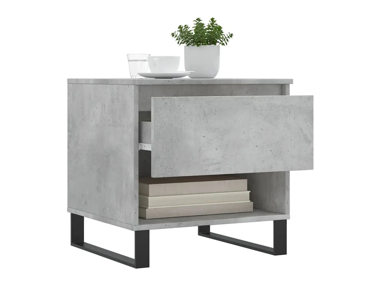 Mesas centro 2 uds madera ingeniería gris hormigón 50x46x50 cm ES94125
