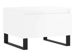 Mesas centro 2 uds madera ingeniería blanco brillo 50x46x35 cm ES58741