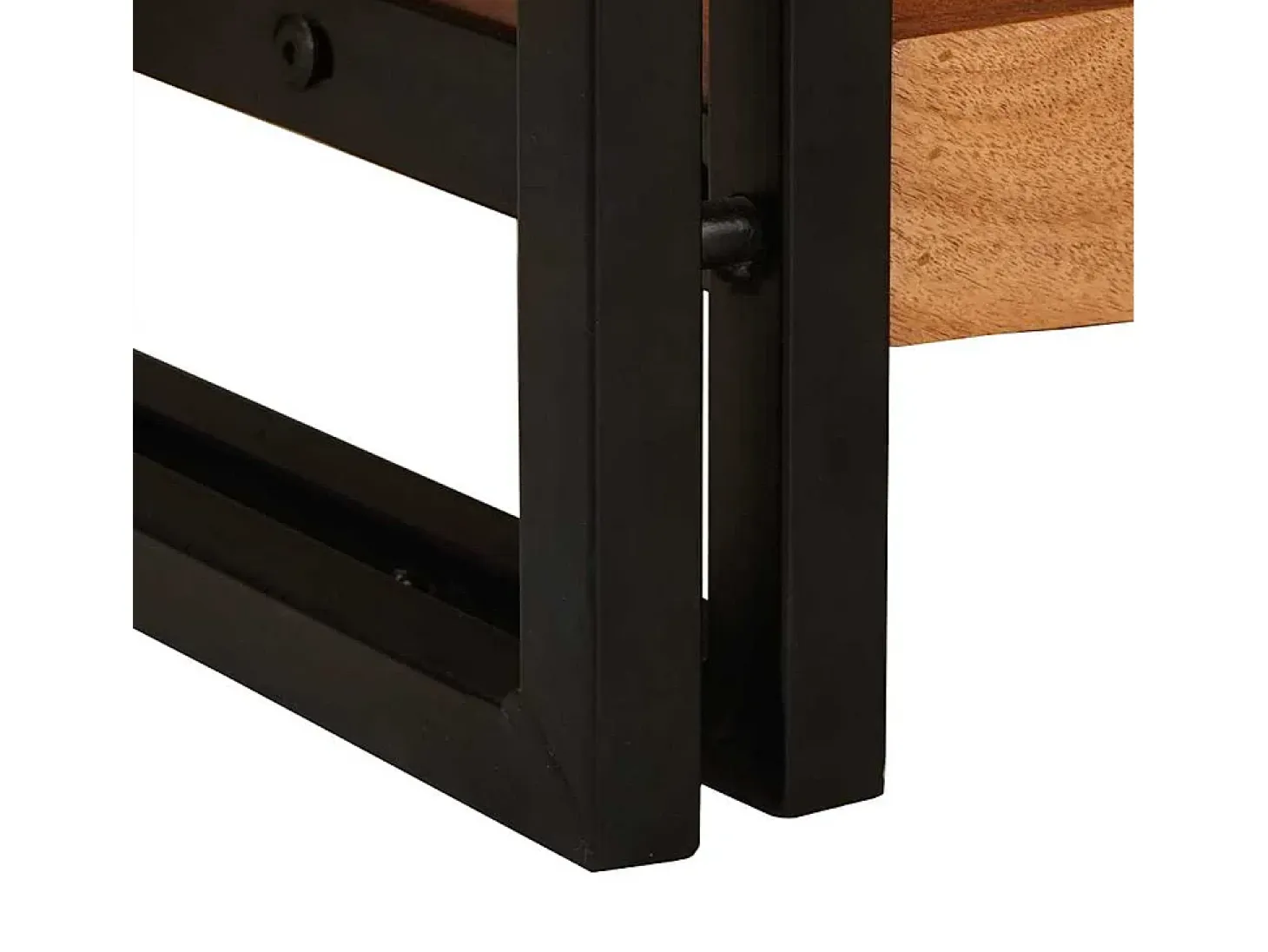 Mesas consola con cajón 2 piezas Marrón Madera maciza de Acacia