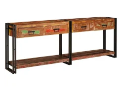 Mesas consola Otro 2 piezas Multicolor Madera maciza recuperada