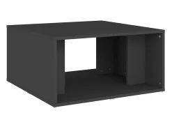 Mesas de centro 4 piezas madera contrachapada gris 33x33x33 cm