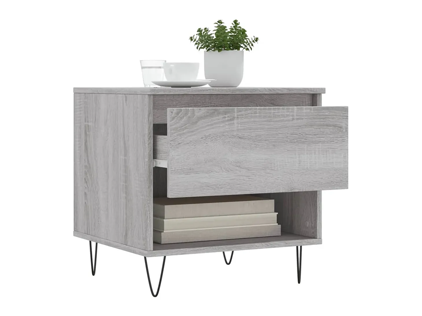 Mesas de centro 2 uds madera ingeniería gris Sonoma 50x46x50 cm ES55239