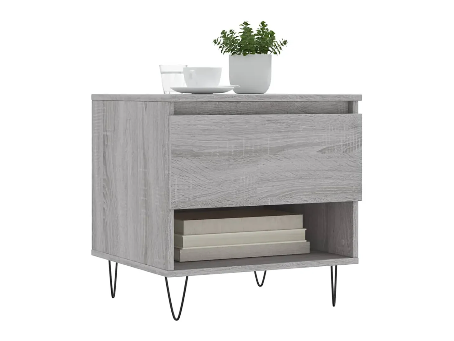 Mesas de centro 2 uds madera ingeniería gris Sonoma 50x46x50 cm ES55239