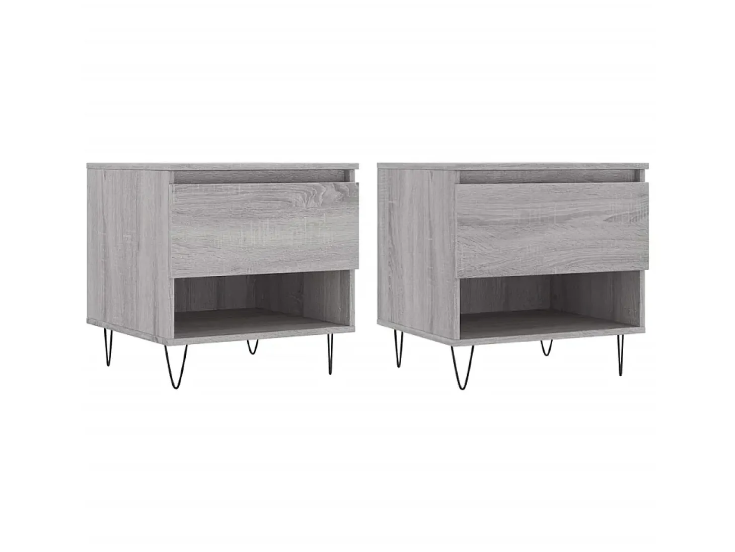 Mesas de centro 2 uds madera ingeniería gris Sonoma 50x46x50 cm ES55239