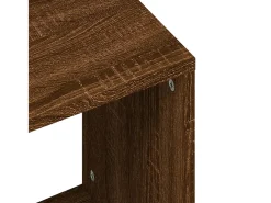 Mesas de centro apilables 2 piezas madera ingeniería roble marrón