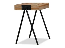 Mesita auxiliar de madera de teca reciclada