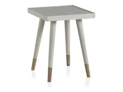 Mesita auxiliar madera de abeto color blanco