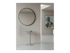 Mesita Auxiliar Salón, Metálica, Diseño Escandinavo, Funcional – Gris - 51*49*38 cm – SKANDY