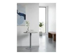 Mesita Auxiliar Salón, Metálica, Diseño Escandinavo, Funcional – Gris - 51*49*38 cm – SKANDY