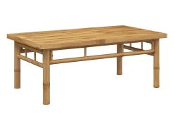 Mesita de centro de bambú 90x50x35 cm