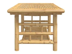 Mesita de centro de bambú 110x55x45 cm