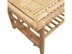 Mesita de centro de bambú 110x55x45 cm