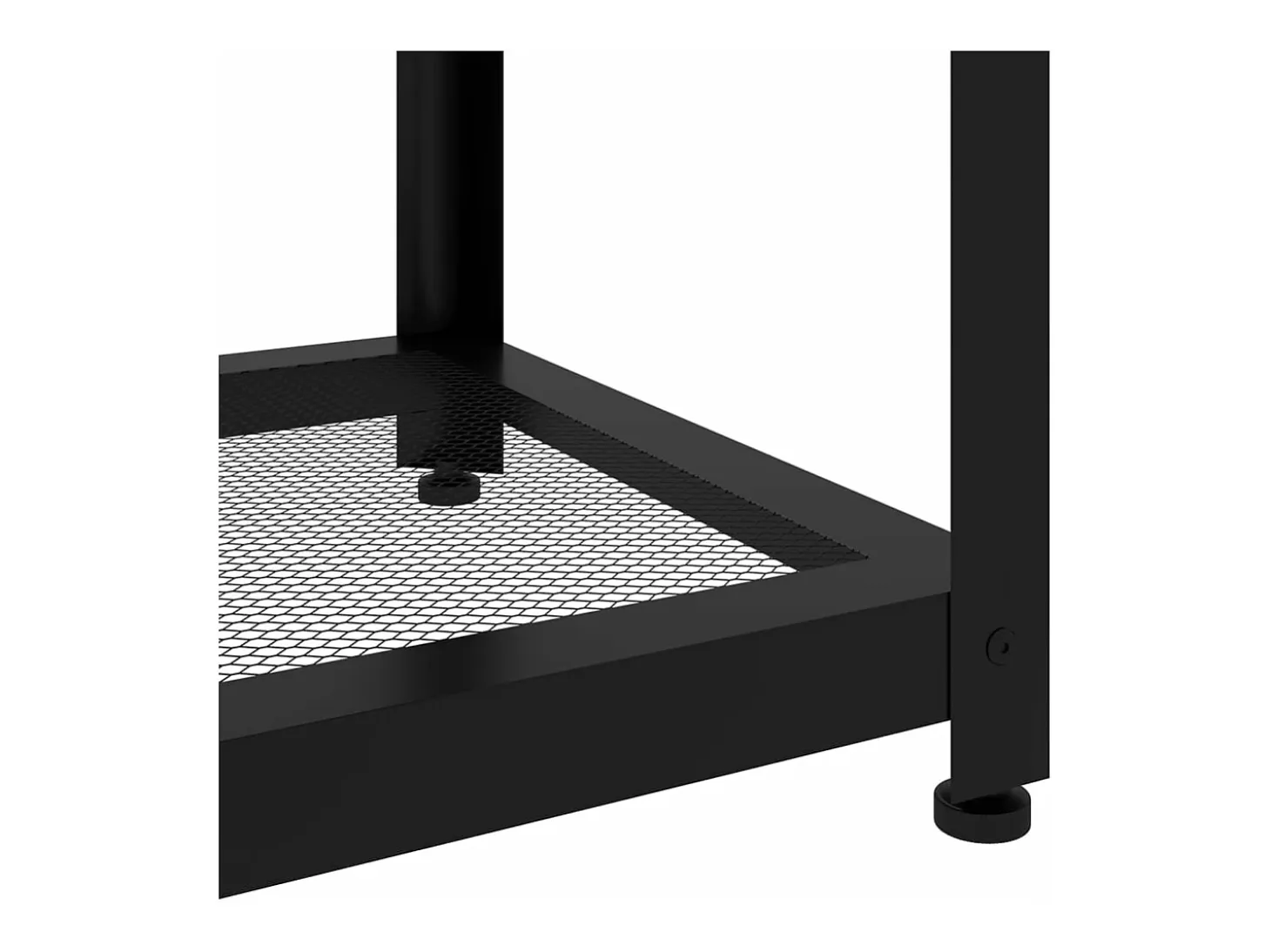 Mesita de centro MDF y hierro marrón claro y negro 90x45x45 cm