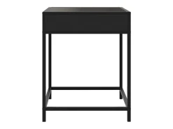 Mesita de noche con Infinity LED negra 40x40x51 cm
