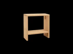 Mesita de noche de madera maciza en tono blanco de 40x20cm - MELLER - DECOWOOD