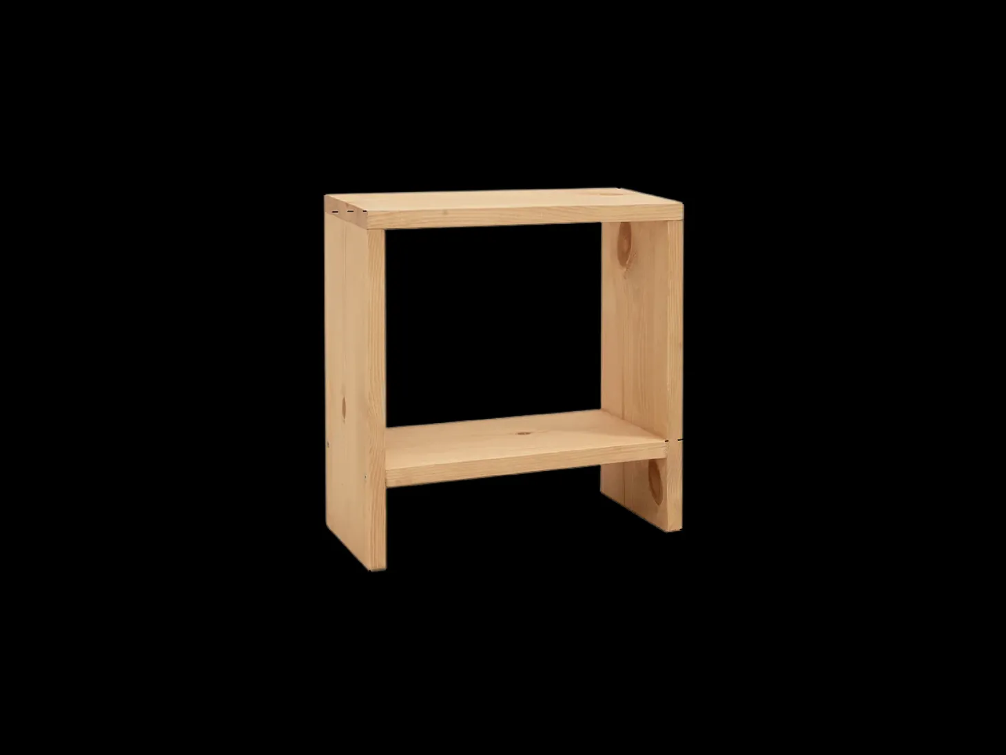 Mesita de noche de madera maciza en tono roble medio de 40x20cm - MELLER - DECOWOOD