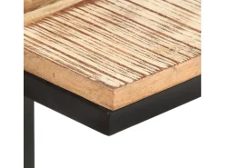 Mesitas auxiliares 2 unidades madera reciclada 31,5x24,5x64,5 cm