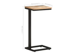 Mesitas auxiliares 2 unidades madera reciclada 31,5x24,5x64,5 cm