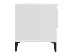 Mesitas de noche 2 unidades madera contrachapada blanco 50x46x50 cm