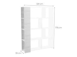 Meyvaser Estantería de Cocina, Unidad de Cocina con estantes, Marco de Metal Blanco, Estante Industrial para microondas 50x30x71,5 Cm