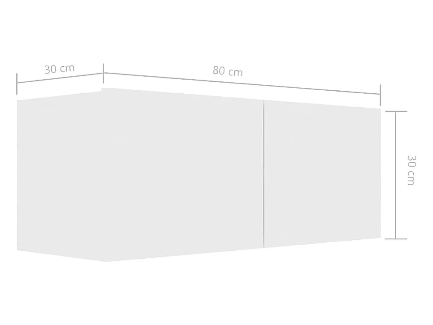 Mitchel Mueble para TV madera contrachapada blanco 80x30x30 cm