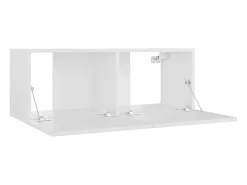 Mitchel Mueble para TV madera contrachapada blanco 80x30x30 cm
