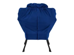 ML-Design Sillón reclinable azul oscuro, Sillón con reposabrazos y bolsillo lateral
