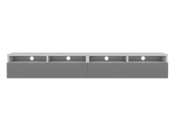 Mobile TV - bianco opaco / grigio lucido - 200 cm - REDNAW