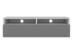 Mobile TV con cassetto - bianco opaco / grigio lucido - 100 cm - REDNAW