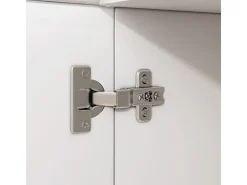 MODERNA CÓMODA BLANCA CON GRAN CAPACIDAD PARA ZAPATOS ESTANTERÍA DE 2 PUERTAS ESTRECHA