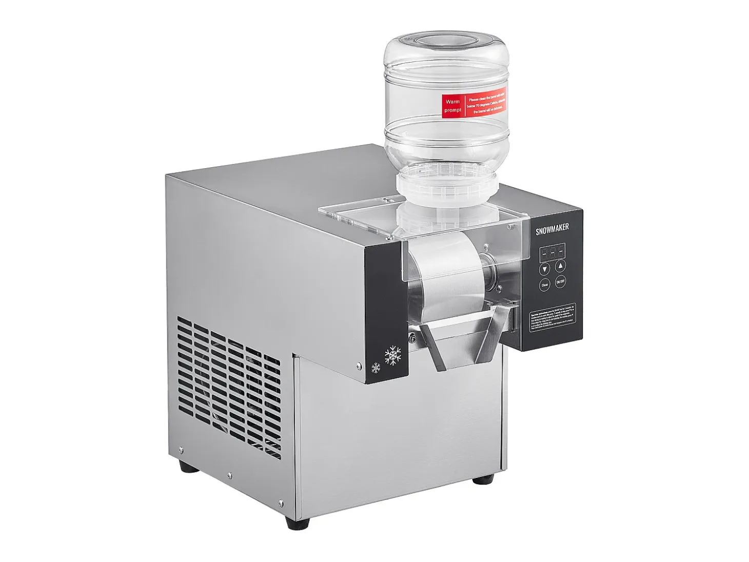 Máquina de Hielo Comercial SucceBuy en Copos de Nieve, 80 kg/24 H en Acero Inoxidable