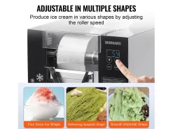 Máquina de Hielo Comercial SucceBuy en Copos de Nieve, 80 kg/24 H en Acero Inoxidable
