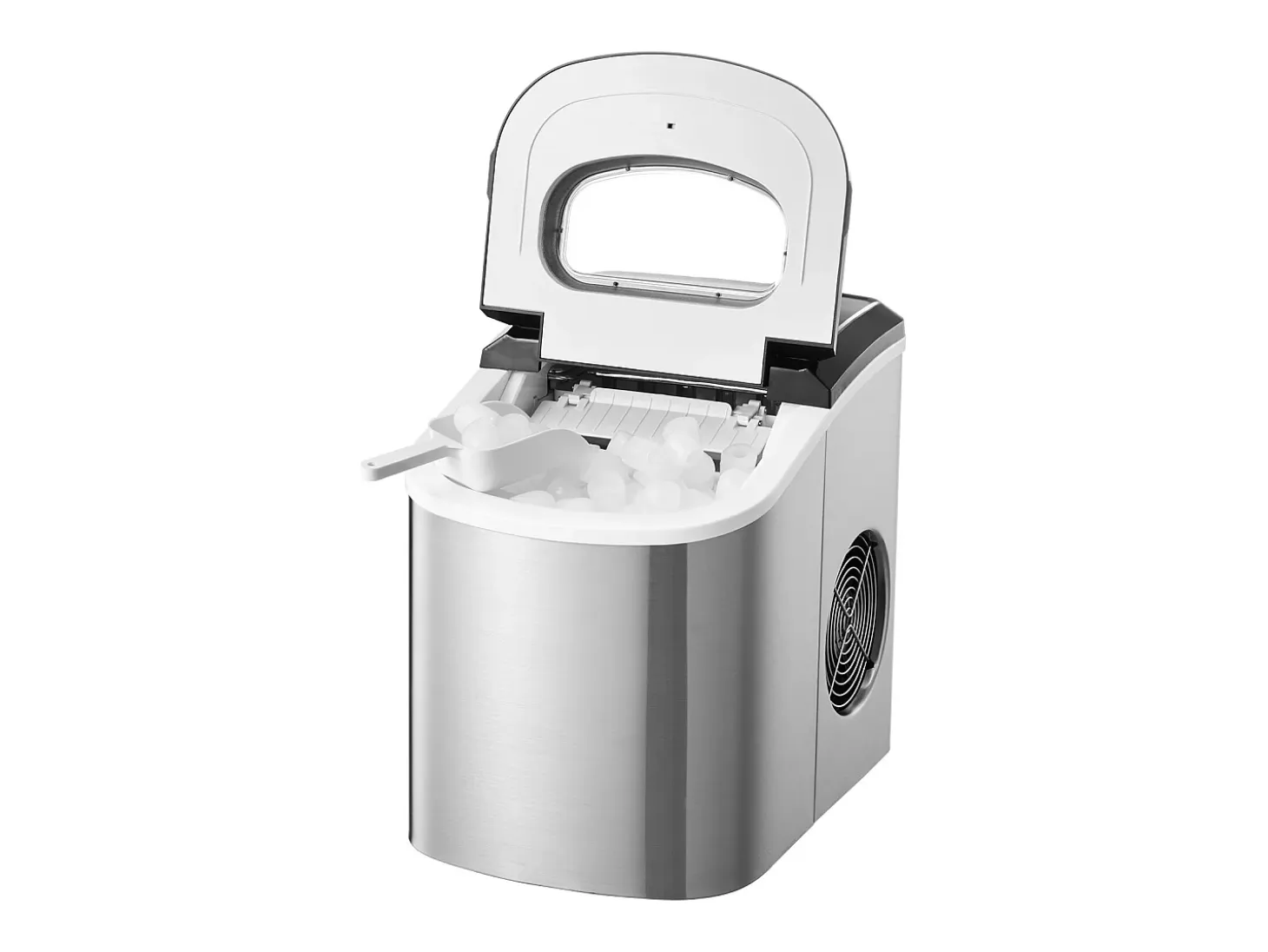 Máquina de Hielo de Sobremesa SucceBuy, 15 kg/24 h, 9 Cubitos en 6 min, Autolimpiante, Pala/Cesta, Bar/Oficina/Cocina/Hogar