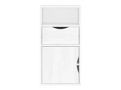 Mueble auxiliar con cajón ODDA blanco 40x24x79 cm madera pino