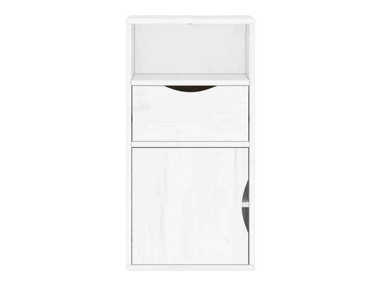 Mueble auxiliar con cajón ODDA blanco 40x24x79 cm madera pino