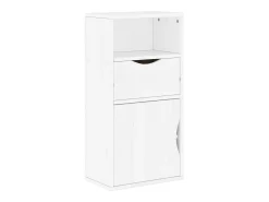 Mueble auxiliar con cajón ODDA blanco 40x24x79 cm madera pino