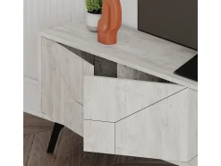 Mueble bajo de TV Dune 4 compartimentos blanco 50x180x29,6 cm