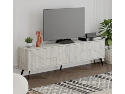 Mueble bajo de TV Dune 4 compartimentos blanco 50x180x29,6 cm