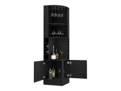 Mueble Bar Esquinero Kava Beijing, con botelleros 180.6CM A X 46.9CM An X 46.9CM P Wengue