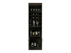 Mueble Bar kava espresso en melamina con Estante para Copas y Gabinete Inferior , 180.6 cm X 51 cm X 34 cm , Multicolor