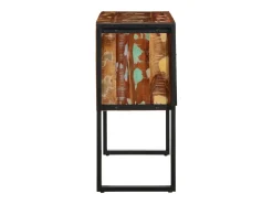 Mueble consola madera maciza reciclada multicolor 90x35x75 cm