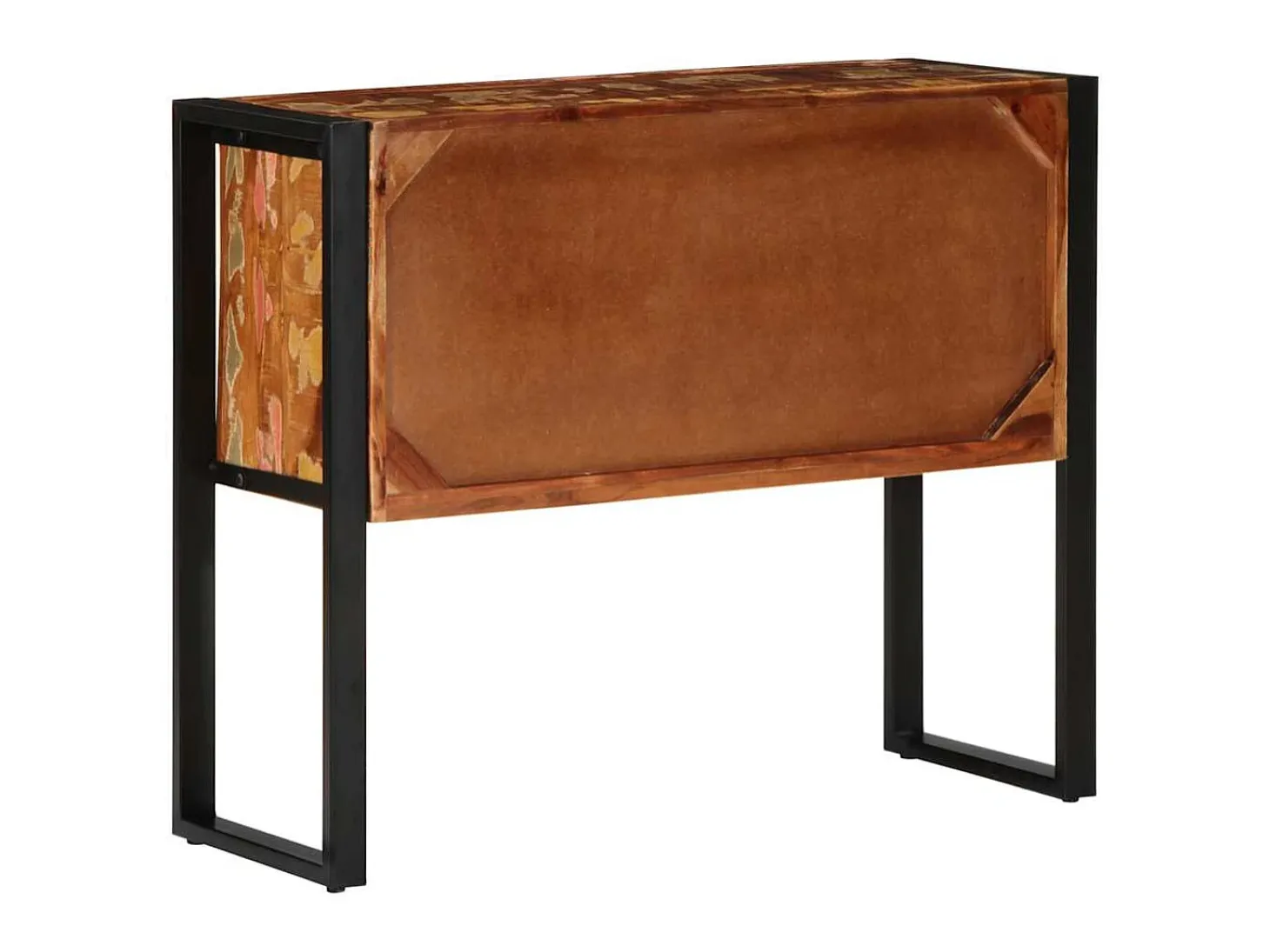 Mueble consola madera maciza reciclada multicolor 90x35x75 cm