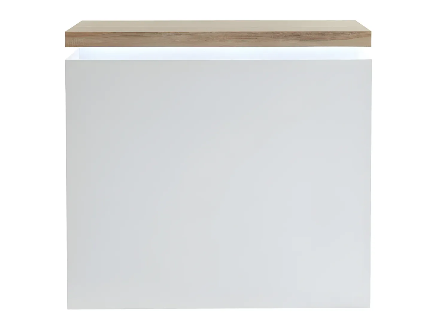 Mueble de bar luminosos - MDF lacado blanco - LEDs - Blanco y roble. HALO II