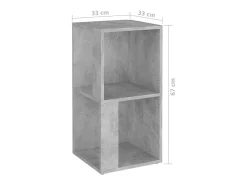 Mueble de esquina madera de ingeniería gris 33x33x67 cm