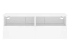 Mueble de pared para TV madera de ingeniería blanco 80x30x30 cm
