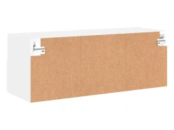 Mueble de pared para TV madera de ingeniería blanco 80x30x30 cm