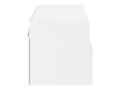 Mueble de pared para TV madera de ingeniería blanco 80x30x30 cm
