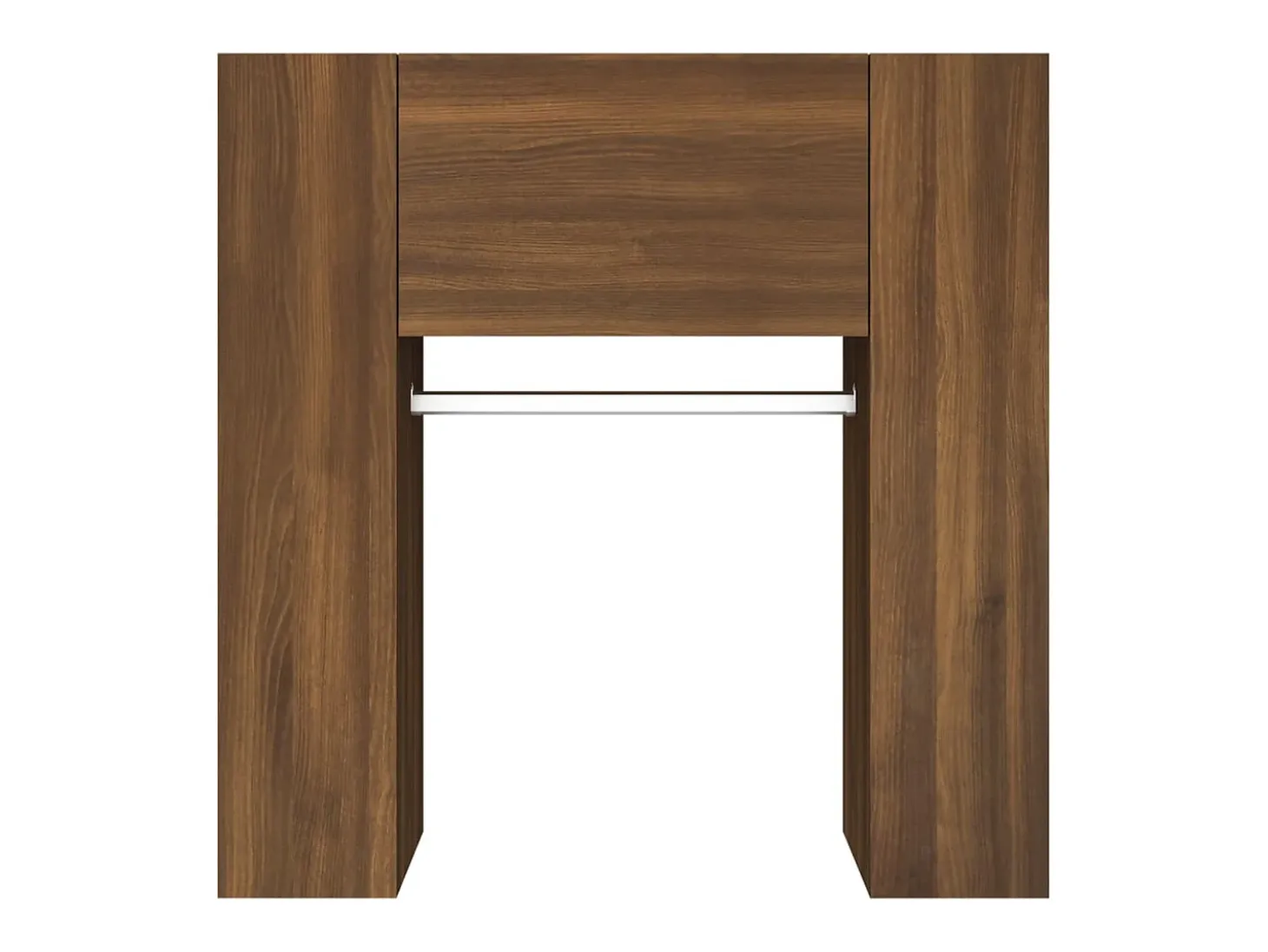 Mueble de recibidor madera ingeniería marrón roble 97,5x37x99cm